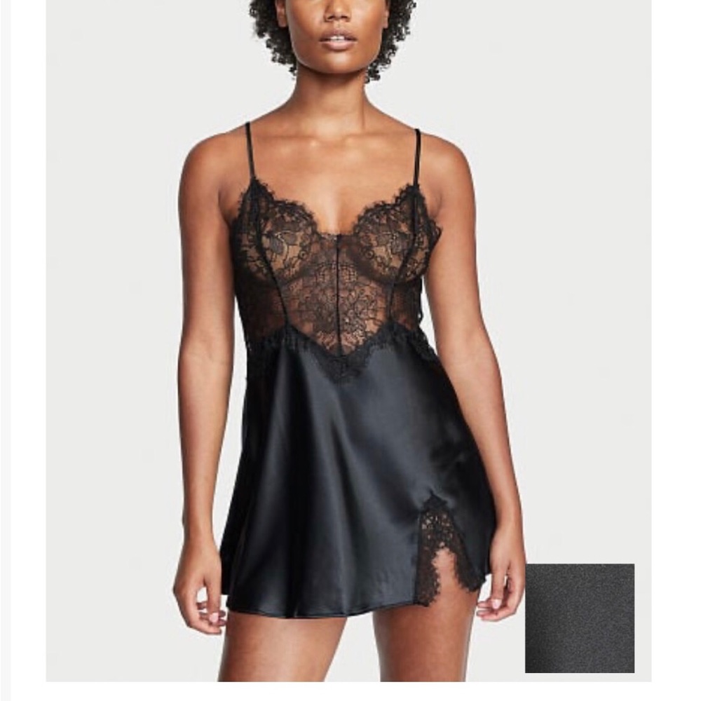 Victoria’s Secret Black Lace Slip